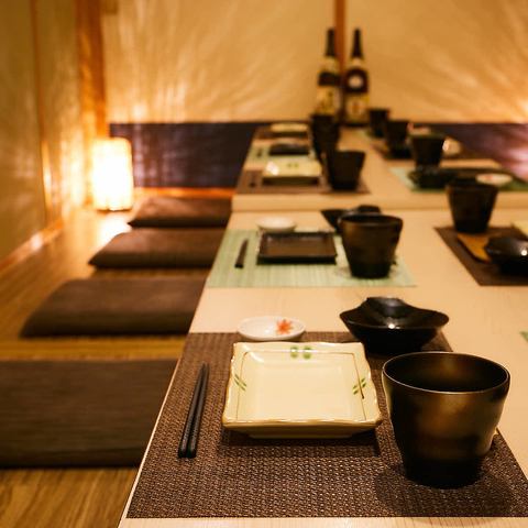 個室をお探しなら清正御殿へ！和の雰囲気の個室空間はゆっくりお食事をしていただくのに最適です。「接待や会社様のご宴会」にぜひお使い下さい。宴会コースは3500円～各種ご用意！2～80名様まで個室★貸切もOK!落ち着いた空間なので「宴会や接待」などにもご利用頂けます。送別会、飲み会など各種宴会も承っております。