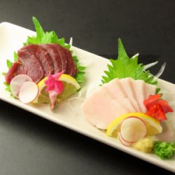 Red and white horse sashimi