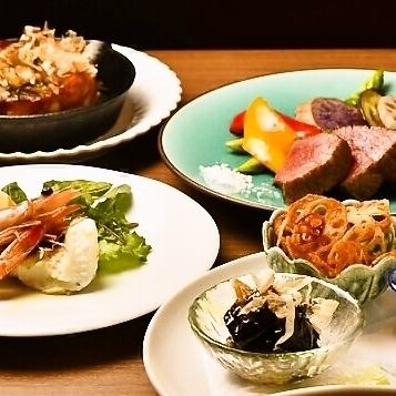【菜月贅沢コース】食前酒付！旬食材の冷菜・ポタージュ・鮮魚料理・十勝和牛ヒレ肉・選べる〆等