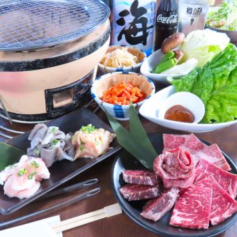 【120분 알코올 음료 무제한 포함】 연회 특별 코스 ★당점 인기의 쇠고기, 갈비, 하라미 등 ★16품