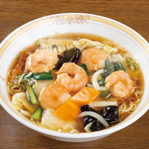 Shrimp and vegetable noodles