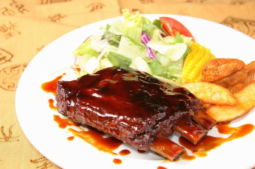Spareribs with Pomegranate Sauce Lunch