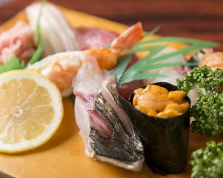 【お造りとお寿司を上にグレードUP！】海鮮贅沢コース〈全7品〉5,300円