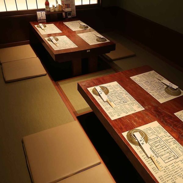 The digging kotatsu tatami room is perfect for a drinking party with your important friends! Since it is a private room, you can use it with confidence even with small children.