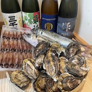 제철 생선과 조개는 산지 직송!