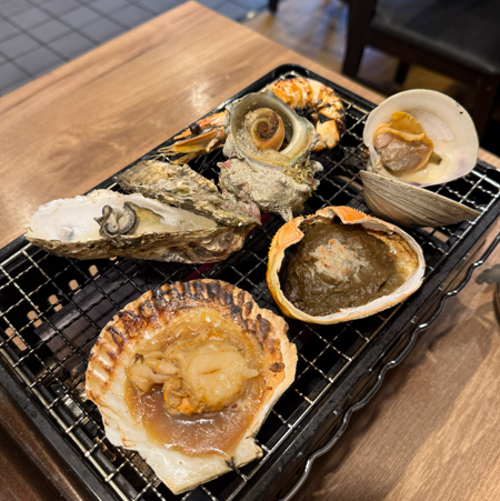 テーブルで焼ける浜焼きメニュー！！
