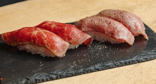 Meat sushi (grilled fatty tuna/red meat)