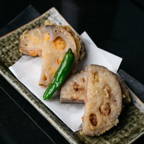 Deep-fried lotus root
