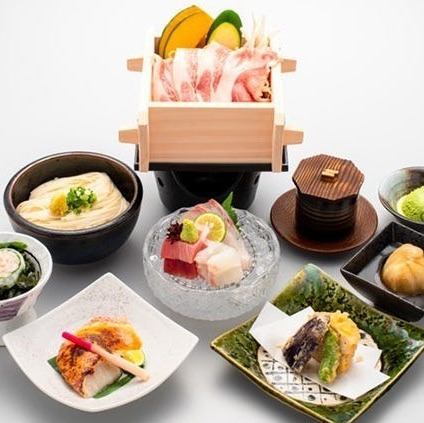 기간 한정【요리만】상륙의 빛나는 돼지 세이로나 창작 제철을 사치스럽게 맛보는 「특선 돼지 세이로 코스」