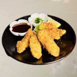 Fried oysters with perilla tartar sauce