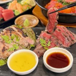 Grilled Matsusaka pork and Japanese black beef