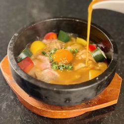 Matsusaka roast pork curry on hot stone rice