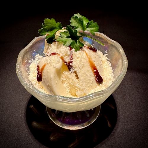 濃厚チーズのソルベ