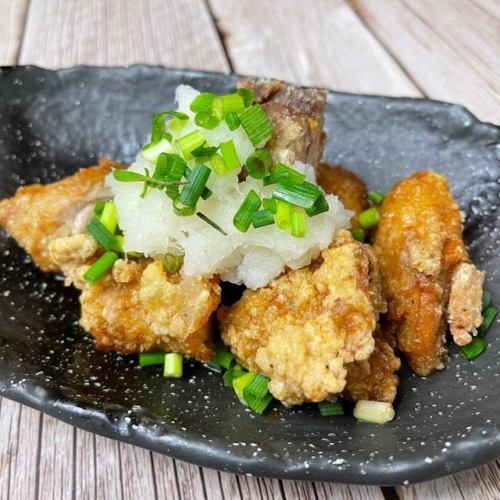 Deep-fried chicken with grated radish and ponzu sauce