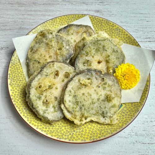 加賀蓮根の磯部揚げ