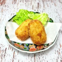 Homemade crab cream croquette