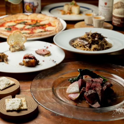 【2.5H飲み放題付き】自家製ラザニアや瞬間スモークの豚グリルを味わう全8品6500円〈要予約〉