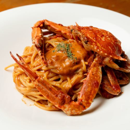 『渡り蟹』のトマトクリームパスタ(M)