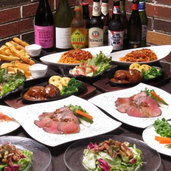 《2-hour meat banquet course with luxurious double main course♪》 Full volume★ All-you-can-drink included [7 dishes] 6,500 yen (tax included)