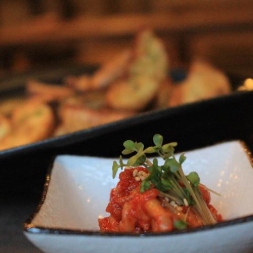 冷しトマト/アボカド刺/チャンジャ　各