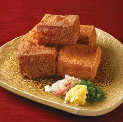 Homemade deep fried tofu