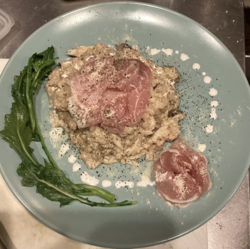 義大利燻火腿蘑菇起司燴飯