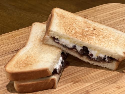 크림 앤 버터 샌드 cream bean paste butter toast