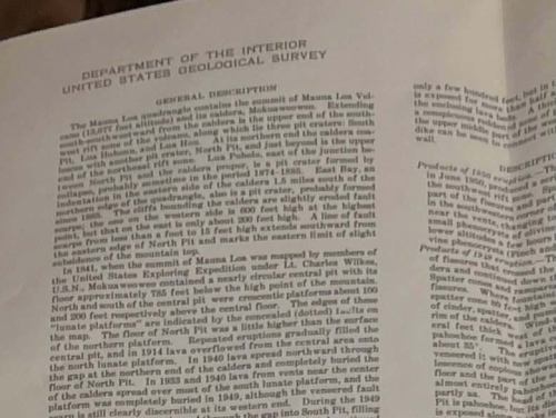 Tonight, a customer sent me a 1971 issue of
I received a geological map and booklet of Kilauea Volcano in Hawaii.

When you unfold it, the time of the lava that flowed onto the paper is fixed there.
Color-coded strata, contour lines, and eruption history.
This is not just a "scenery," but the "memory of the Earth" itself.

1971.
This was a time when GPS did not yet exist and satellite images were not as readily available as they are today.
Mauna Loa and Kilauea were drawn by people walking, measuring, thinking, and building up the images.
It feels as though the warmth of the researcher who has been out in the field remains in each fold.

The accompanying booklet
"Volcanoes of the National Parks in Hawaii."
Before being a "tourist resource," volcanoes are
The pages convey a quiet determination that the work is like the living, moving earth itself.

Maps are not tools for predicting the future.
I think maps tell us how the past became the present.

It has been half a century since this map was drawn in 1971.
Kilauea has erupted many times, changing its shape.
But it remains a volcano.

The people, the town, the shops, are probably the same.
I am now standing on top of the accumulated time.

A photo like this suddenly appears
I can't stop going to map cafes.

I'll keep it somewhere in the store and keep it safe.
Please come and travel to Hawaii on paper.

#Map Cafe
#Geological map
#Kilauea Volcano
#Hawaii
#1971
#Scenery with maps
#PaperMap
#Memory of the Earth
#MapsMatter