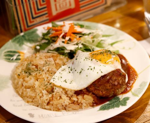 수제 햄버거 플레이트 Hamburger rice plate