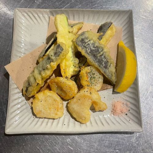 <本月时令食材> 扇贝和时令蔬菜煎饼