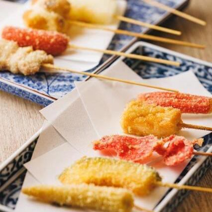 絶妙な軽さの串カツ♪