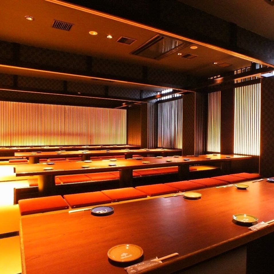 個室席は最大80名様まで利用可能◎会社宴会、同窓会などに最適！