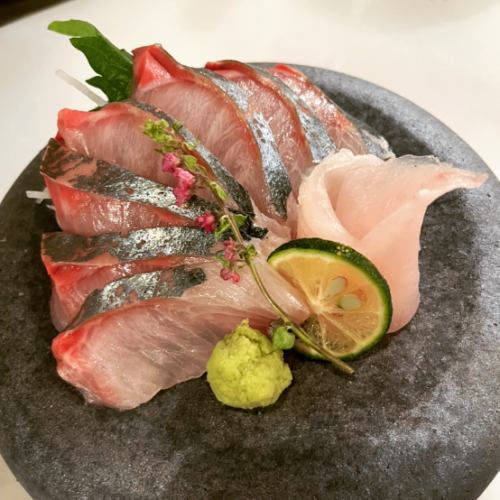 Striped jack sashimi