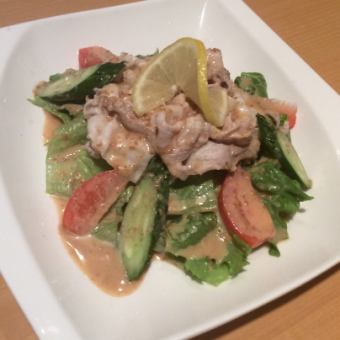 Nasu pork shabu-shabu sesame dress salad