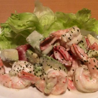 Shrimp and avocado tartar