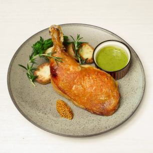 彩の巧　信玄鶏のコンフィ　2種のマスタードを添えて