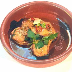 牡蠣の燻製ペペロンチーノ