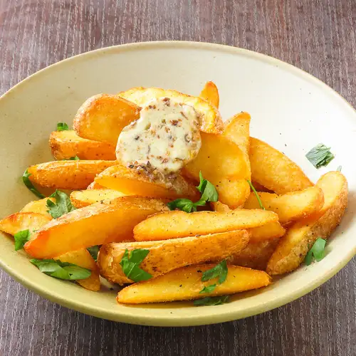 French fries with truffle butter