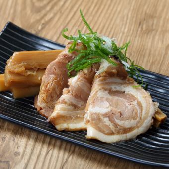 焼豚と極太中華メンマ