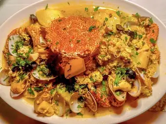 【1日5食限定】毛蟹の旨味を極限まで引き出した濃厚アクアパッツァ （〆のあんかけ麺付）