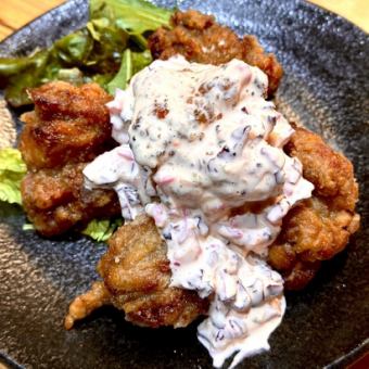 Chicken Nanban with pickled eggplant and tartar sauce