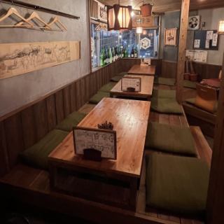 オーナー手作りの掘り炬燵。居心地◎