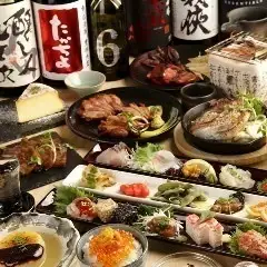【当店一番人気！宴会コース】2H飲み放題付き/豪華造り盛りと熟成燻製を堪能！全8品