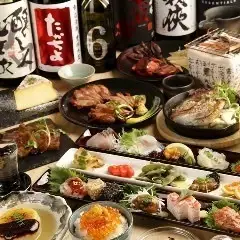 【1日3組限定・特上コース】2H飲み放題付き/特選食材×至高の燻製。全8品