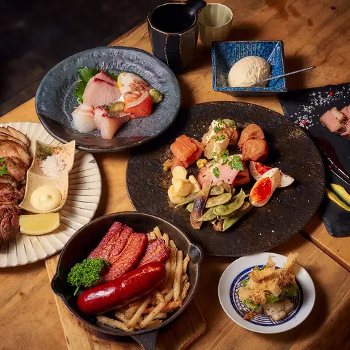 一番人気！【燻製と京食材を楽しむコース】2H飲み放題付き/鴨や旬魚と熟成燻製を堪能！全8品