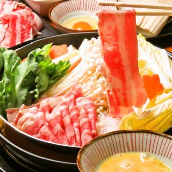[Luxury] Beef sukiyaki [all-you-can-eat] course! 3,980 yen (tax included) ☆
