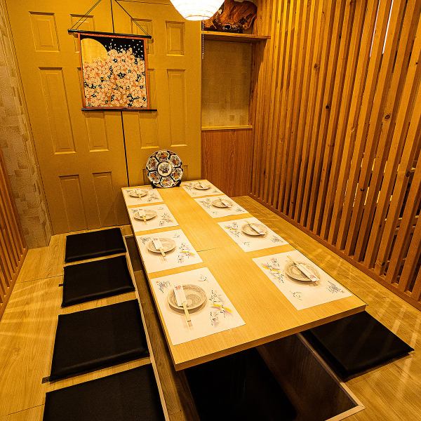 2樓的包房是以竹子為基礎，充滿了[日式]的空間。