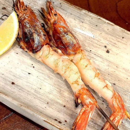 赤エビの塩麹焼き