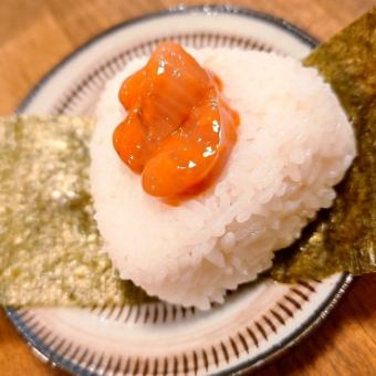 〆のおにぎり(梅・明太・塩辛)　各