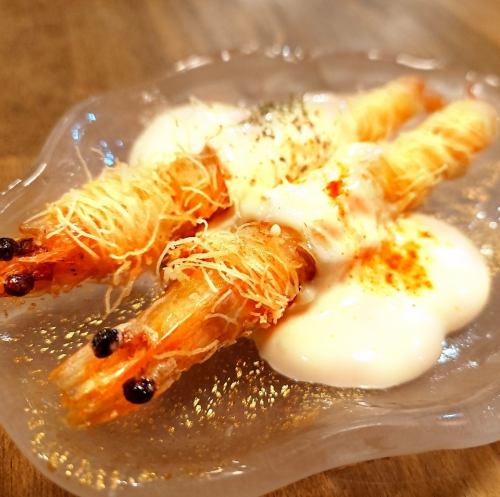 天使髭の有頭エビマヨ